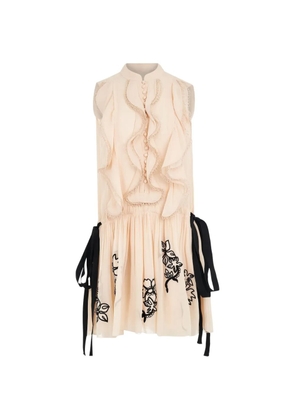 Chloé ruffled silk dress - Neutrals