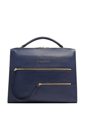 PIQUADRO grained-leather laptop bag - Blue