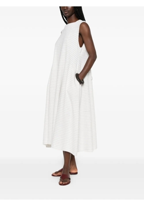 Boboutic striped sleeveless midi dress - White