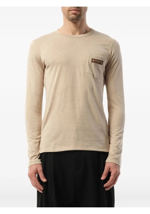 Mastermind Japan logo-patch pocket T-shirt - Neutrals