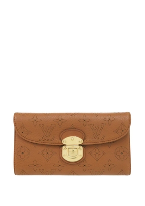 Louis Vuitton Pre-Owned 2009 Monogram Mahina Portefeuille Amelia long wallets - Brown