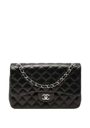 CHANEL Pre-Owned 2012 Jumbo Classic Lambskin Double Flap shoulder bag - Black