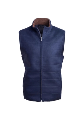 FIORE DI NAPOLI alpaca padded gilet - Blue