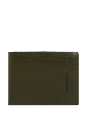 PIQUADRO grained leather wallet - Green