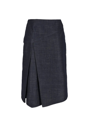 Basile asymmetric-hem pleated skirts - Blue