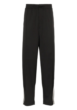 Y-3 wide leg 3-stripe sweatpants - Black