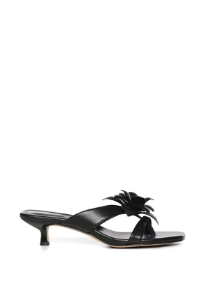 Michael Michael Kors Jacie floral-applique kitten-heel sandals - Black