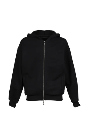 JUN/NAKAYAMA logo-embroidered zip-up hoodie - Black