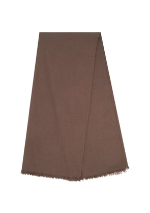 Rick Owens silk scarf - Brown
