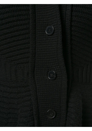 Alexander McQueen peplum ribbed cardigan - Black