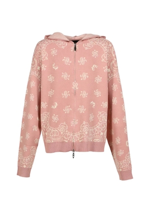 JUN/NAKAYAMA paisley-jacquard hoodie - Pink