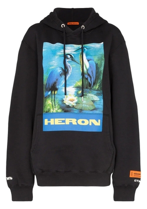 Heron Preston bird graphic hoodie - Black