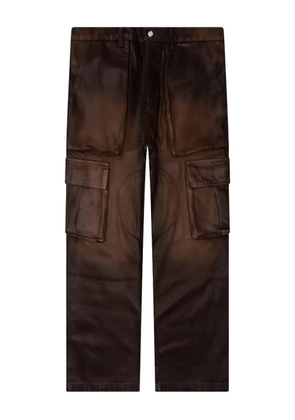 Nahmias logo-appliqué cargo trousers - Brown
