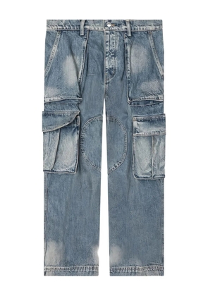 Nahmias logo-patch cargo jeans - Blue