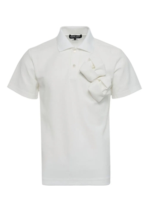 Comme des Garçons Homme Deux rosette polo shirt - White