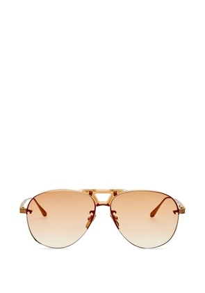 Linda Farrow pilot-frame sunglasses - Gold