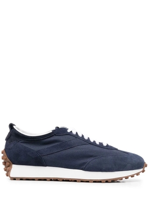 Doucal's logo-patch detail sneakers - Blue