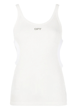 Off-White Swiss Cheese cut-out ribbed tank top
