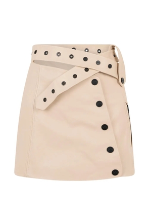 The Mannei wrap-style mini skirt - Neutrals