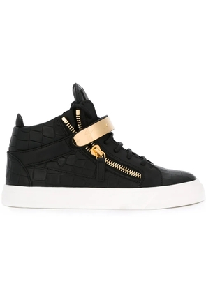 Giuseppe Zanotti side zip hi-top sneakers - Black