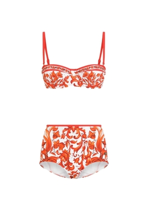 Dolce & Gabbana majolica-print bikini - Orange