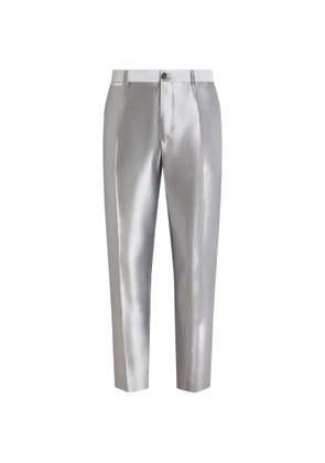 Dolce & Gabbana silk shantung trousers - Silver