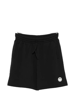 Palm Angels logo-patch drawstring shorts - Black