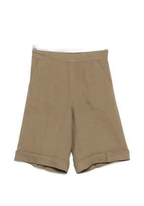 Xacus turned-up-hem shorts - Green