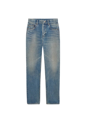 Saint Laurent 90's high-rise faded-effect jeans - Blue