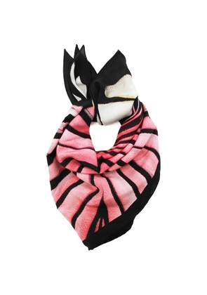 Roberto Cavalli graphic-print silk scarf - Pink