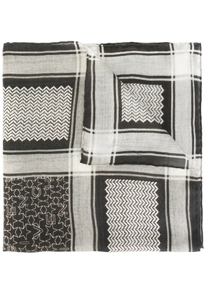 Givenchy contrast print scarf - Black