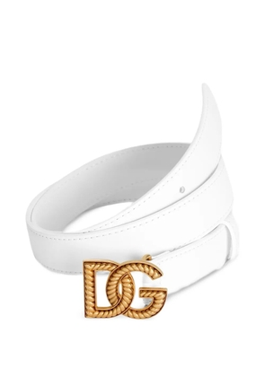 Dolce & Gabbana calfskin belt - White