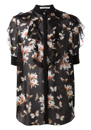 Givenchy sheer floral print blouse - Black