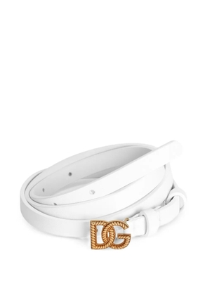 Dolce & Gabbana calfskin belt - White