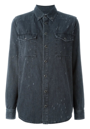 Givenchy distressed denim shirt - Grey