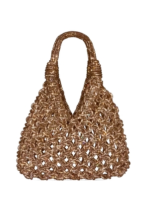Hibourama Vannifique crystal-embellished woven tote bag - Gold
