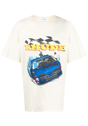 RHUDE logo print T-shirt - Neutrals
