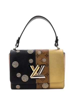 Louis Vuitton Pre-Owned Twist Handbag Limited Edition Studded Reverse Monogram Canvas and Leather MM shoulder bag - Black