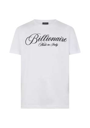 Billionaire round-neck signature T-shirt - White