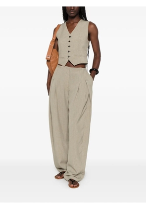 IRO Sonja pleated wide-leg trousers - Green