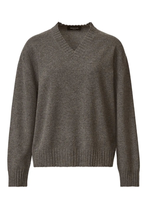 Fabiana Filippi V-neck ribbed-trim jumper - Grey