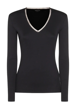 Fabiana Filippi V-neck long-sleeve top - Blue