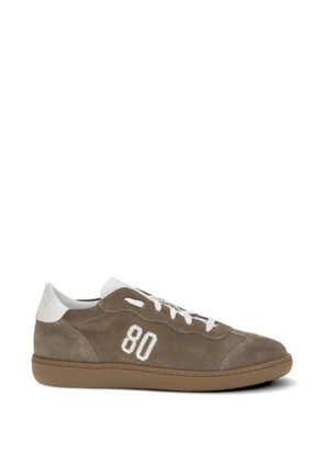 BE980 Harvard 1 logo-embroidered suede sneakers - Brown