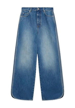 LOEWE side slit wide jeans - Blue