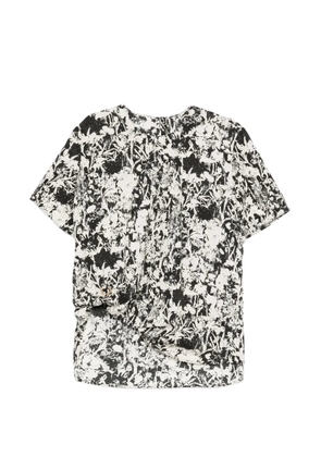 JNBY floral-print poplin shirt - White