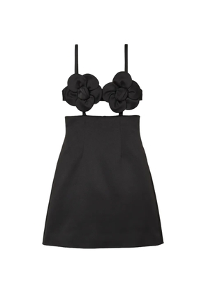 Marc Jacobs daisy-appliqué mini dress - Black