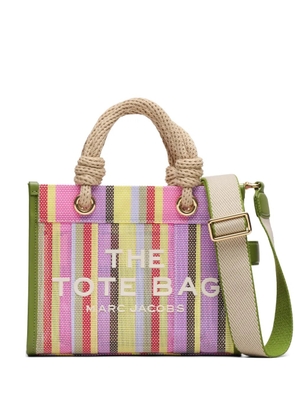 Marc Jacobs The Tote Bag striped mesh tote bag - Green