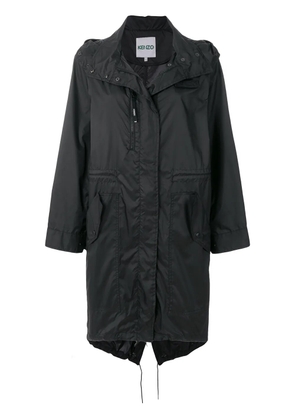 Kenzo hooded raincoat - Black