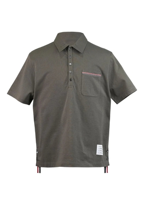 Thom Browne RWB stripe-detail polo shirt - Green