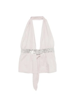 Gimaguas Infinito sequin-embellished halter-neck top - Grey